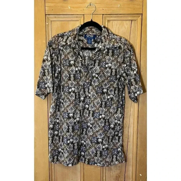 Ono & Company Mens Vintage 90s Hawaiian (3 Set) Henley Shirt Medium White SP EXC - Picture 4 of 12